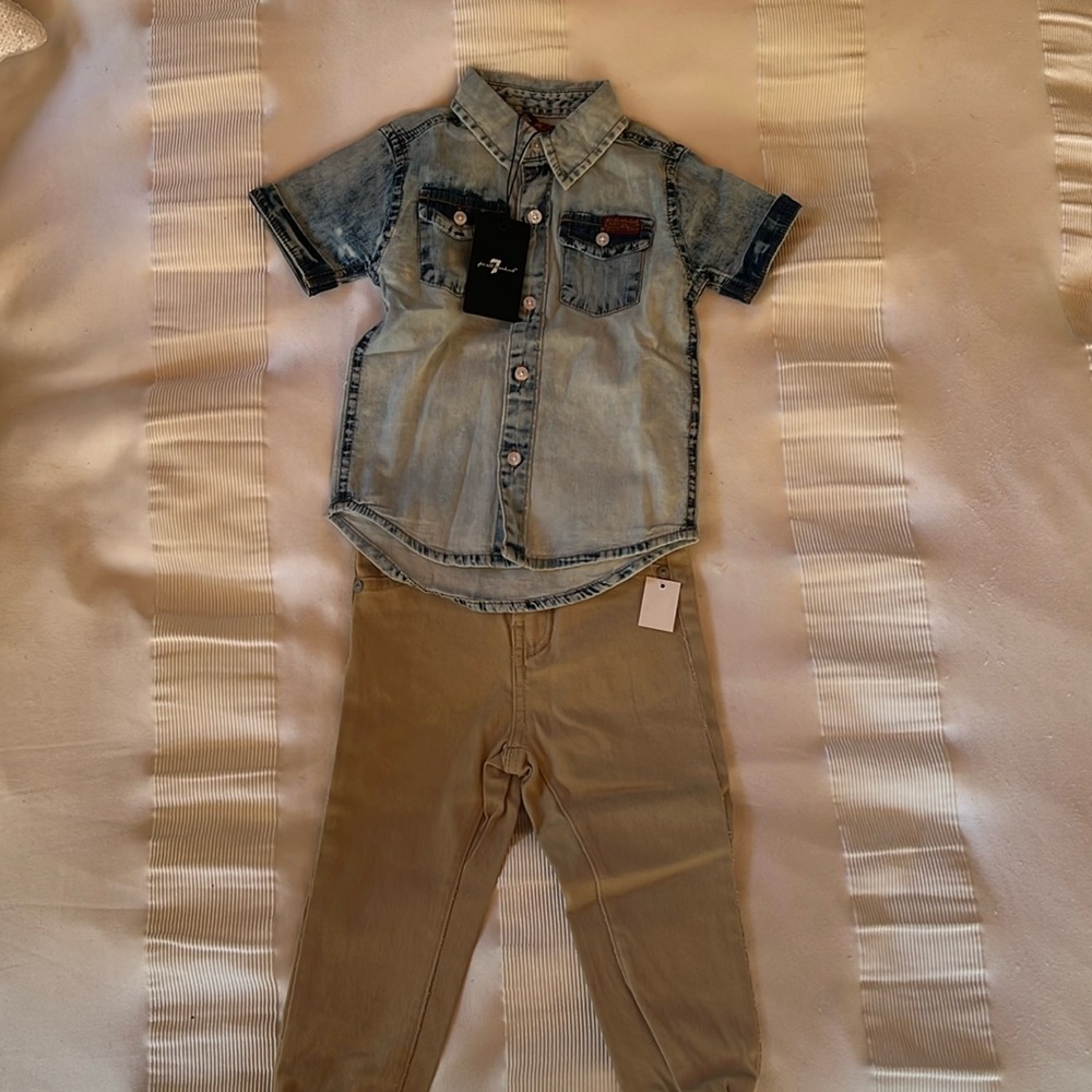 7 for all mankind 2T boys matching set
